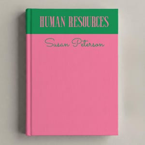 Personalized Human Resources Notebook, HR Manager Journal, Custom Office Gift for Human Resource Manager, Coworker Gifts for HR Department Green & Pink