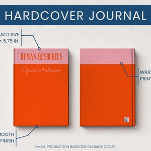 Personalized Human Resources Notebook, HR Manager Journal, Custom Office Gift for Human Resource Manager, Coworker Gifts for HR Department image 6