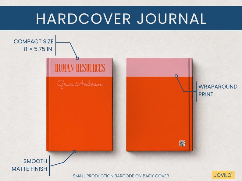 Personalized Human Resources Notebook, HR Manager Journal, Custom Office Gift for Human Resource Manager, Coworker Gifts for HR Department image 6