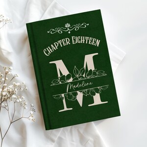 PERSONALIZED Chapter 18 Notebook, Custom Name Journal, Eighteenth Birthday Dark Academia Diary