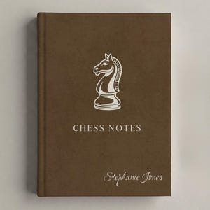 Personalized Chess Notebook, Minimalist Chess Gift, Chess Strategy Journal, Birthday Gift for Chess Lover, Chess Player Custom Gift for Him