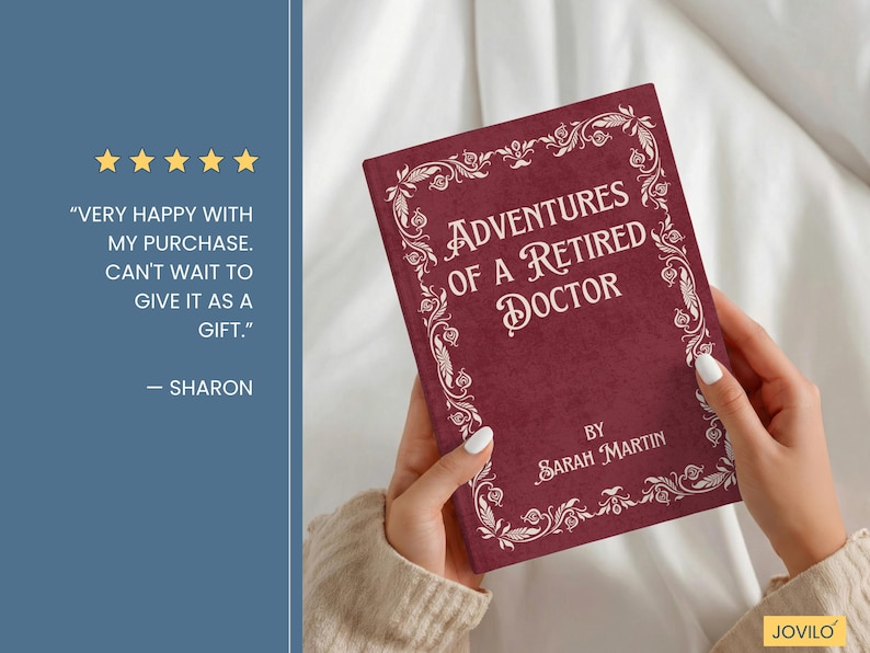 Personalized Retirement Book Gift for Doctor, Custom Journal for Retiring Doctor, Hardcover Memory Notebook, Medical Career Keepsake image 7