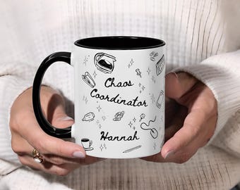 Personalized Chaos Coordinator Mug, Funny Custom Name Gift, 11 Oz Coffee Cup
