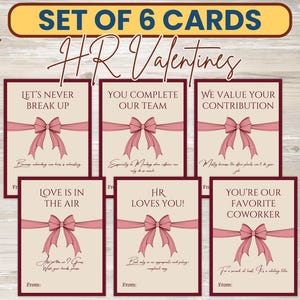 Funny HR Valentine Cards | Printable Office Humor Valentines for Coworkers | Human Resources Themed Valentine Download | VD03