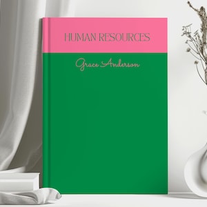Personalized Human Resources Notebook, HR Manager Journal, Custom Office Gift for Human Resource Manager, Coworker Gifts for HR Department