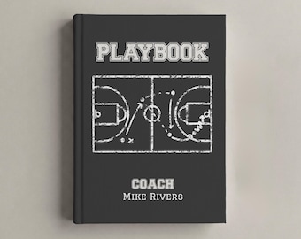 Basketball Coach Journal | Custom Playbook Notebook | Personalized End of Season Appreciation Gift | Team Strategy Game Planner