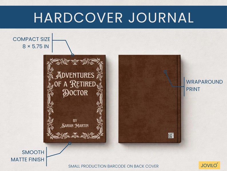 Personalized Retirement Book Gift for Doctor, Custom Journal for Retiring Doctor, Hardcover Memory Notebook, Medical Career Keepsake image 5