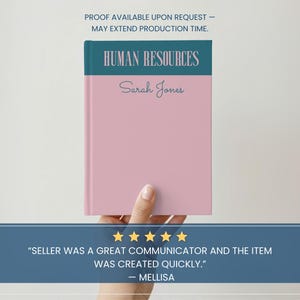 Personalized Human Resources Notebook, HR Manager Journal, Custom Office Gift for Human Resource Manager, Coworker Gifts for HR Department image 9