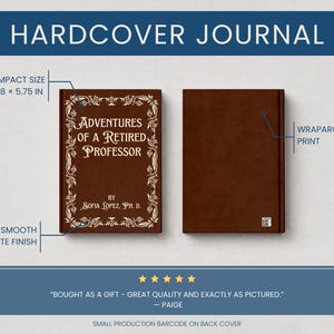 Personalized Journal for Retiring Professor, Retirement Gifts for Professors, Unique Gift Idea for Retiring College Professor from Students Bild 5