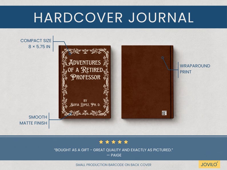Personalized Journal for Retiring Professor, Retirement Gifts for Professors, Unique Gift Idea for Retiring College Professor from Students Bild 5