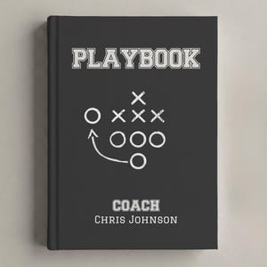 Custom Football Coach Journal | Personalized Football Playbook for Coach | End of Season Coach Appreciation Gift from Team | Game Planner