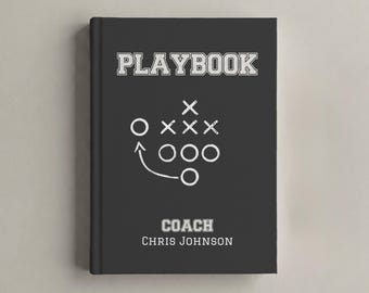 Custom Football Coach Journal | Personalized Football Playbook for Coach | End of Season Coach Appreciation Gift from Team | Game Planner