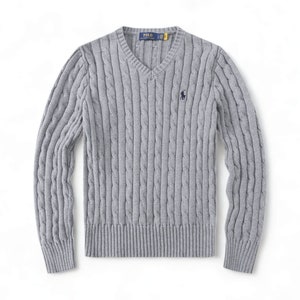 Pull en maille torsadée Ralph Lauren, cadeau élégant, col rond inspiré, pull à manches longues chaud pour homme, col en V ou col rond, lui et elle image 10