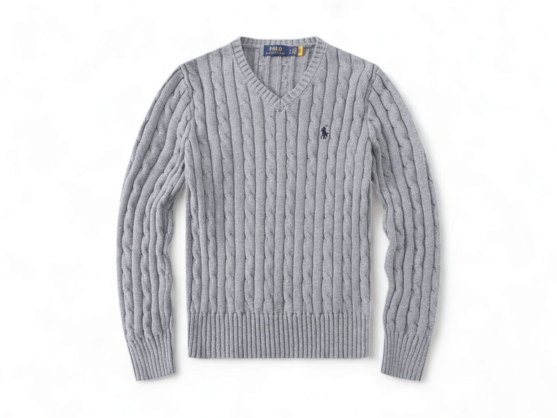 Pull en maille torsadée Ralph Lauren, cadeau élégant, col rond inspiré, pull à manches longues chaud pour homme, col en V ou col rond, lui et elle image 10