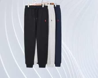 Ralph Lauren Herren Doppel-Strick-Jogger - RL-Logo-Baumwolle M-XXL Hose - Freizeitkleidung oder Smart Geschenk für Ihn