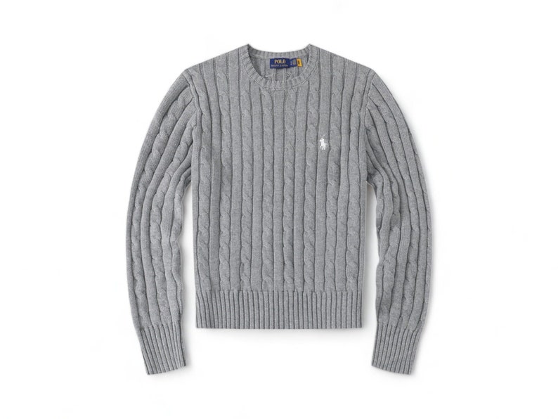 Pull en tricot torsadé Ralph Lauren pull à manches longues pour homme ou femme col en V ou col rond cadeau chaud et élégant image 5