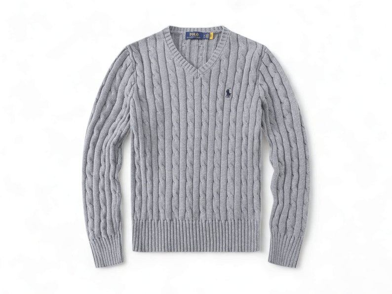 Pull en tricot torsadé Ralph Lauren pull à manches longues pour homme ou femme col en V ou col rond cadeau chaud et élégant image 10