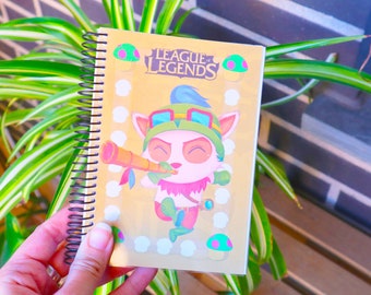 Teemo LOL AGENDA NOTEBOOK - League Of Legend Hongo Yordle Ciego Campeón Mushroom Altair Templars Ezio Auditore Brotherhood Historical Gaming