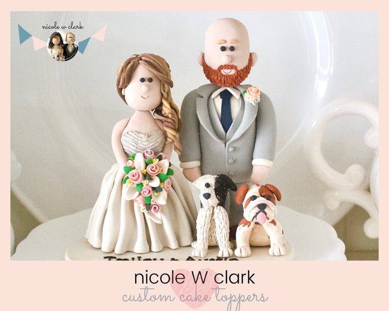 Personalised Wedding Cake Topper Bride Groom Topper Etsy