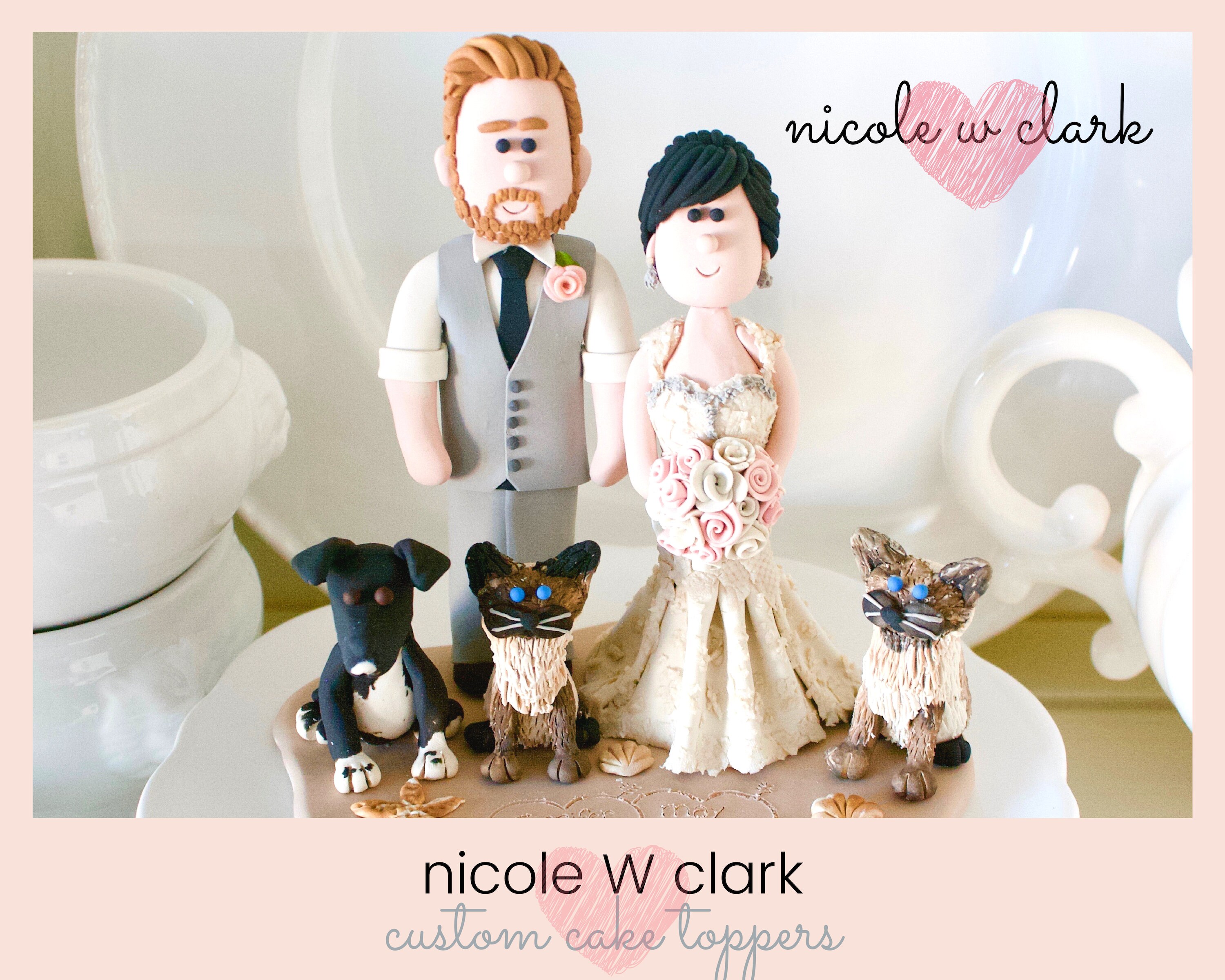 wedding cake topper with