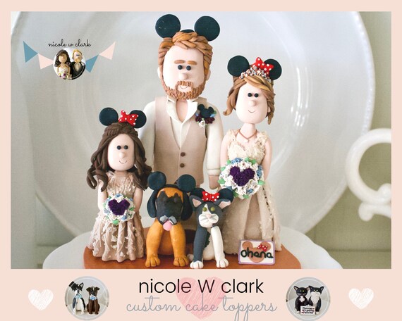 Topper With Kids Wedding With Child Custom Family Topper Etsy