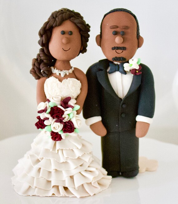 Custom Wedding Cake Topper African American Wedding Cake Etsy