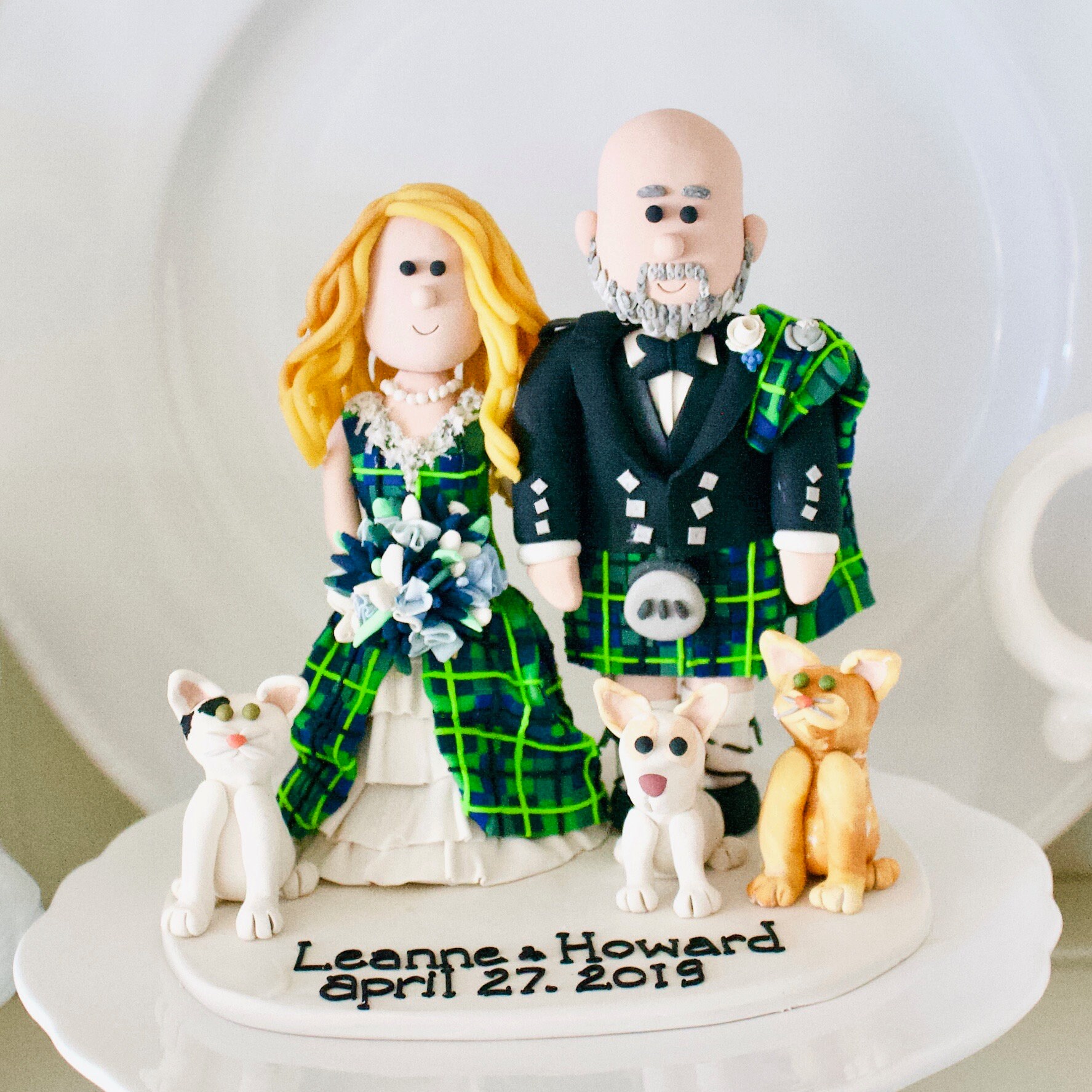 Scottish wedding cake topper Kilt Wedding Cake Topper Etsy