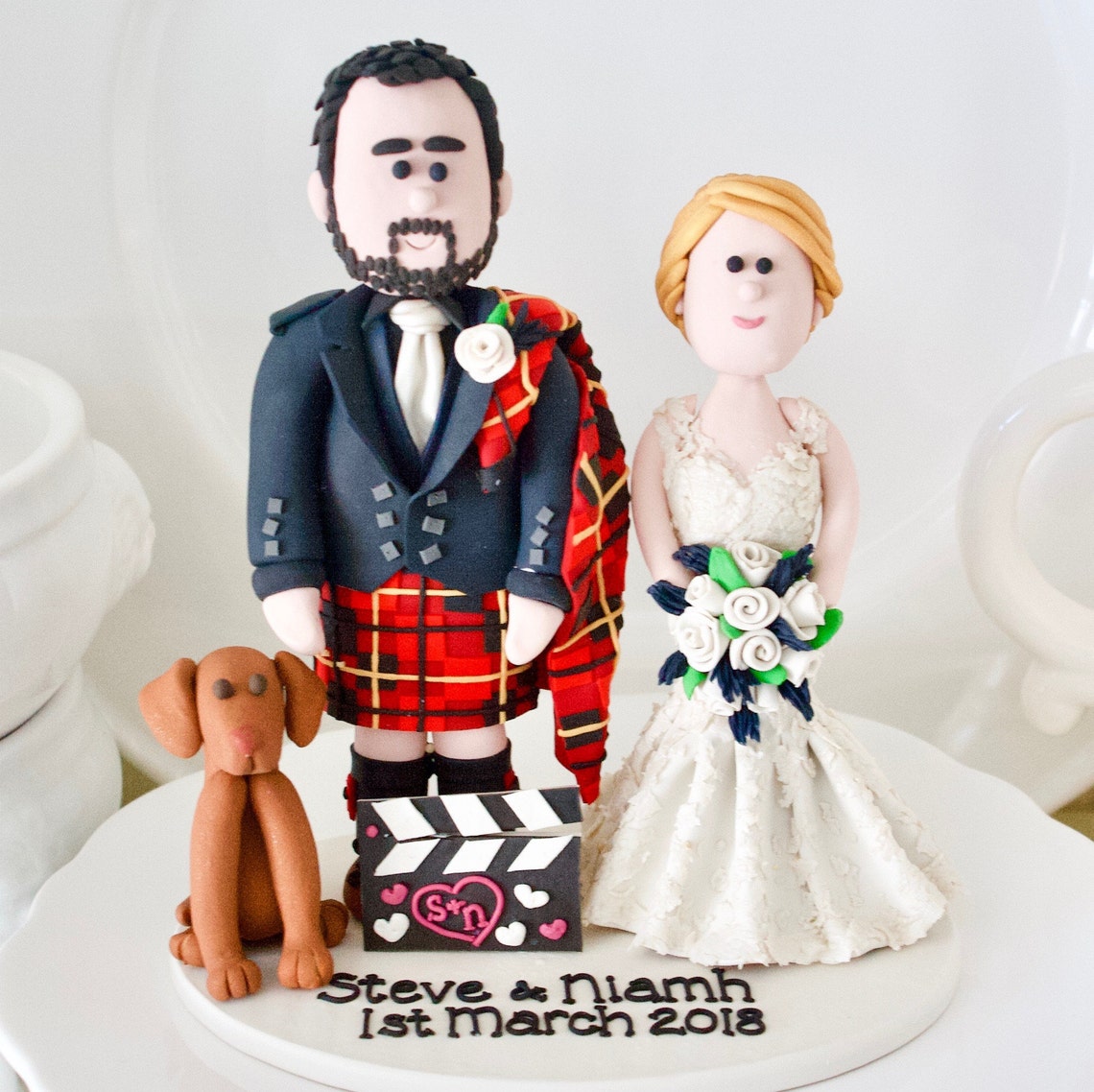 Scottish wedding cake topper Kilt Wedding Cake Topper Etsy