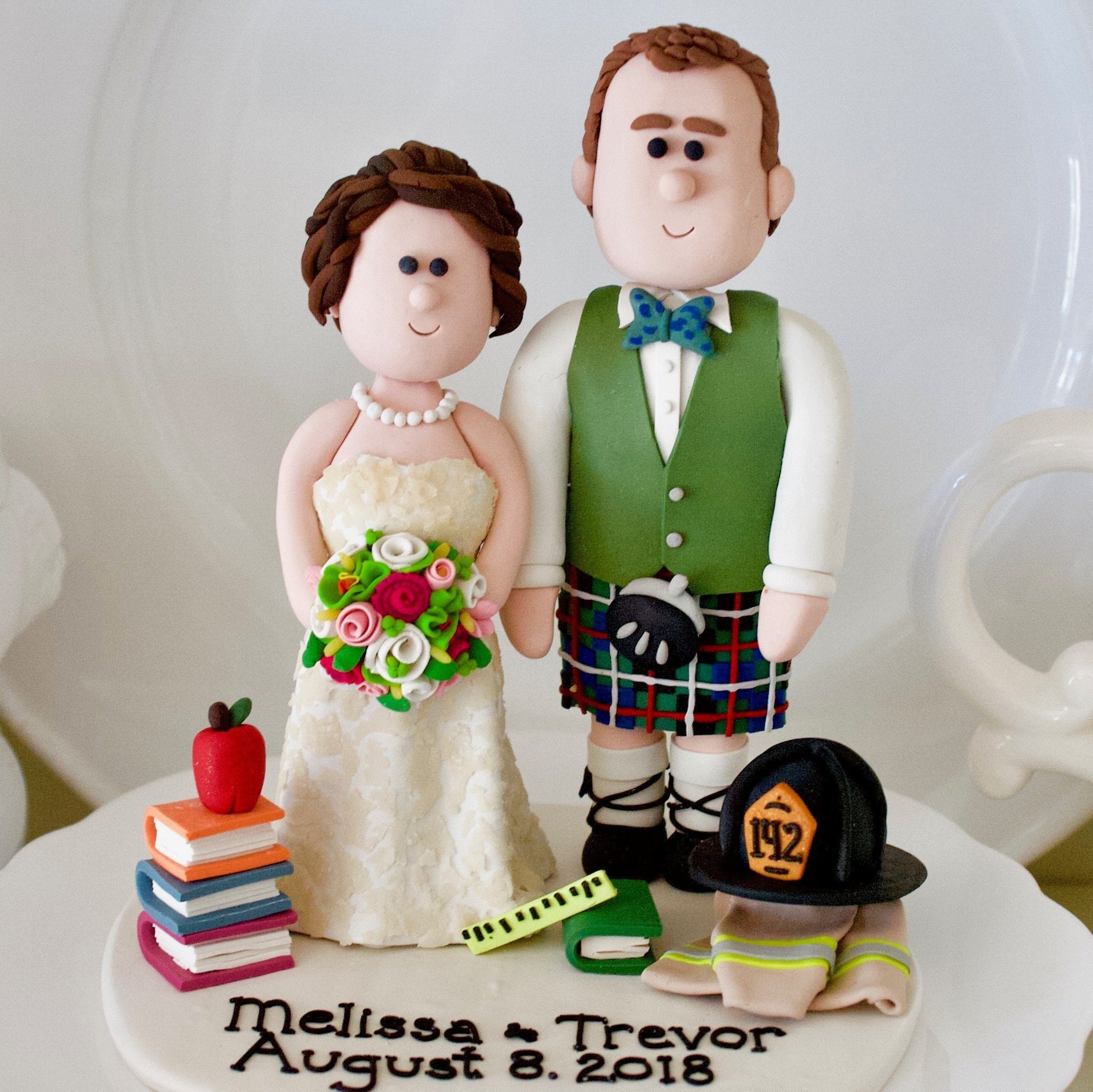 Scottish wedding cake topper Kilt Wedding Cake Topper Etsy