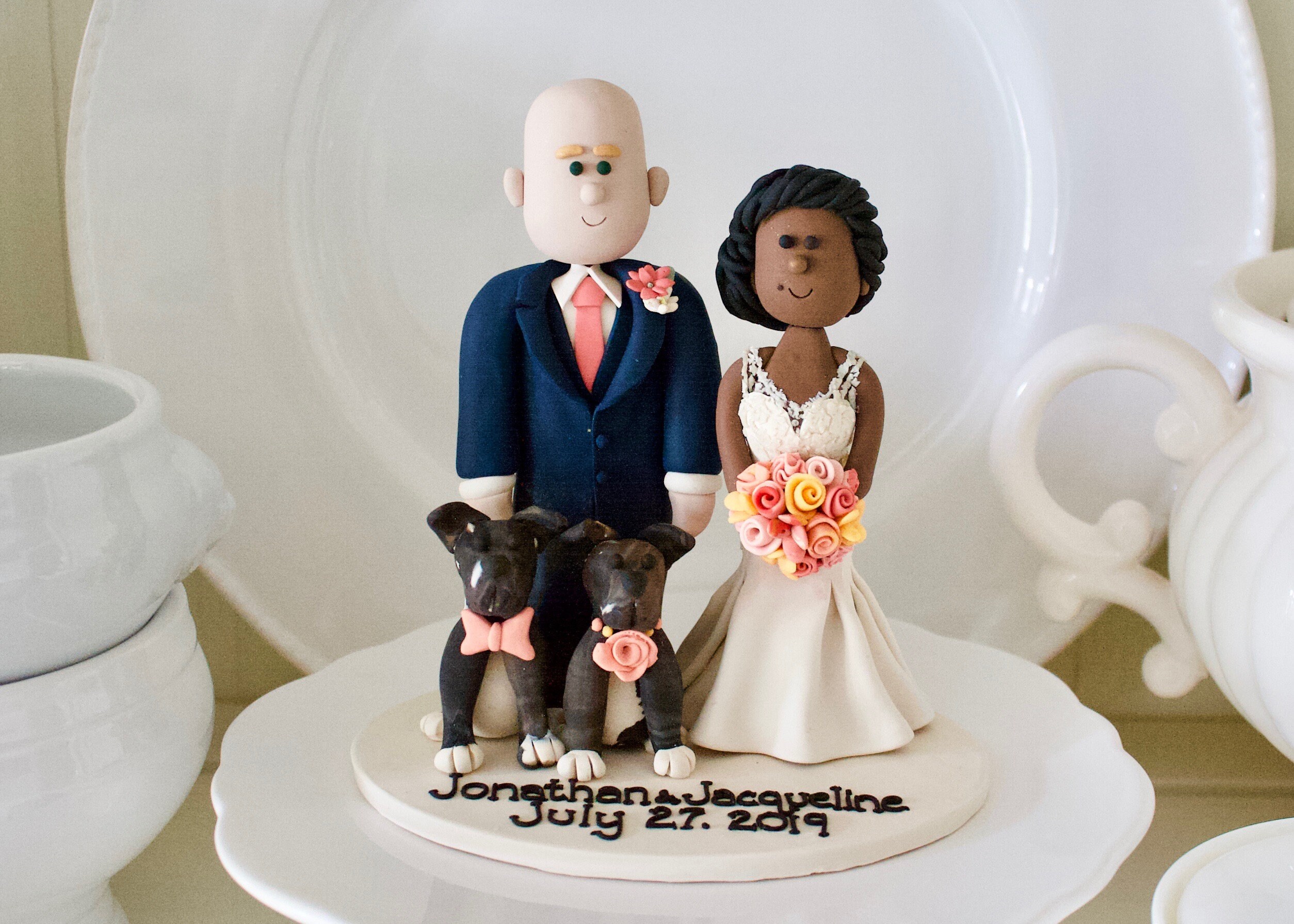 Interracial Cake Toppercustom Cake Wedding Topper Made to Etsy