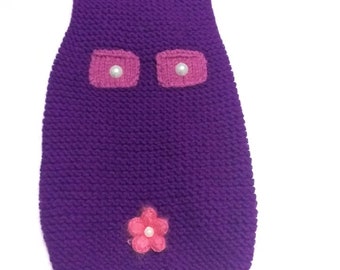 on SALE- girth 13 " - neck 10 " - length 9 " - girl-small dogs jumper-pet sweater-tiny pets clothing-xxs pet clothes