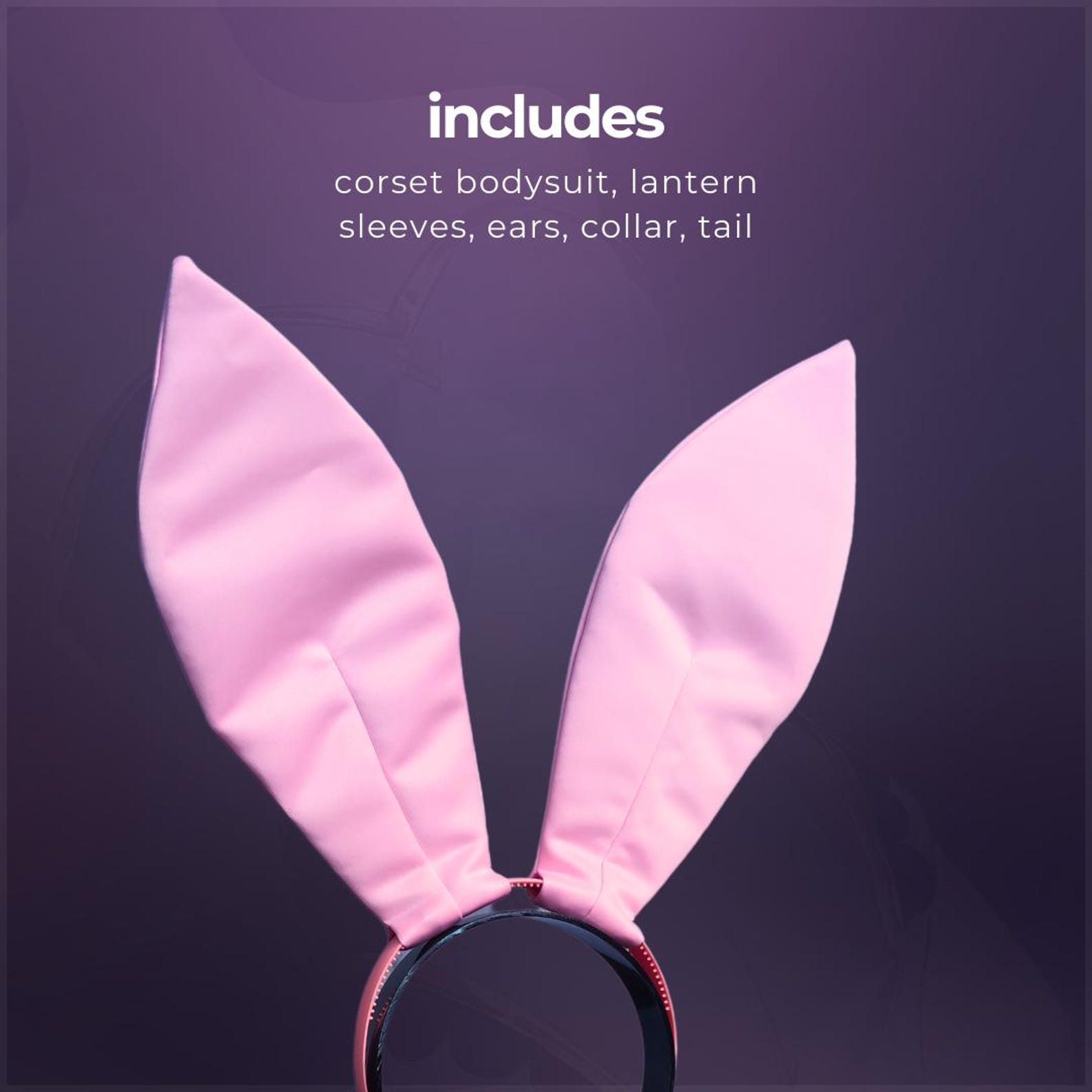 Pink Bunny Cosplay Suit: Eco-leather Corset, Ears & Tail - Etsy
