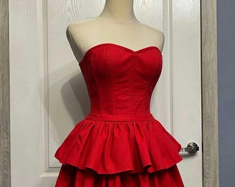 Mima Kirigoe Inspired Bunny Cosplay, Red Bunny Bodysuit, Custom Made Anime Outfit, Gothic Costume