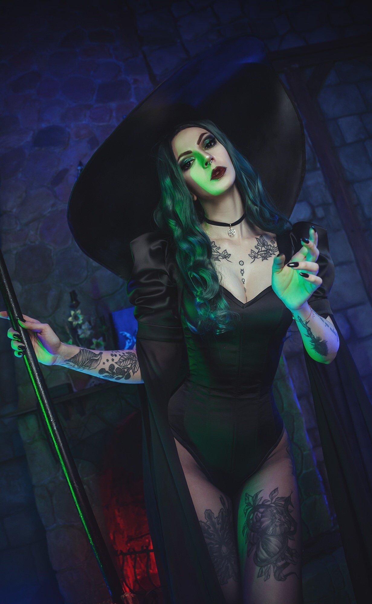Halloween Sexy Purple Witch Fairy Wizard Adult Cosplay Costume main image 1