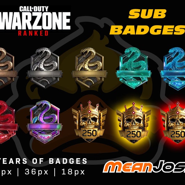 Call of Duty Warzone Ranked Sub Badges