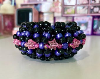 Kandi UFO cuff bracelt (ponybeads)