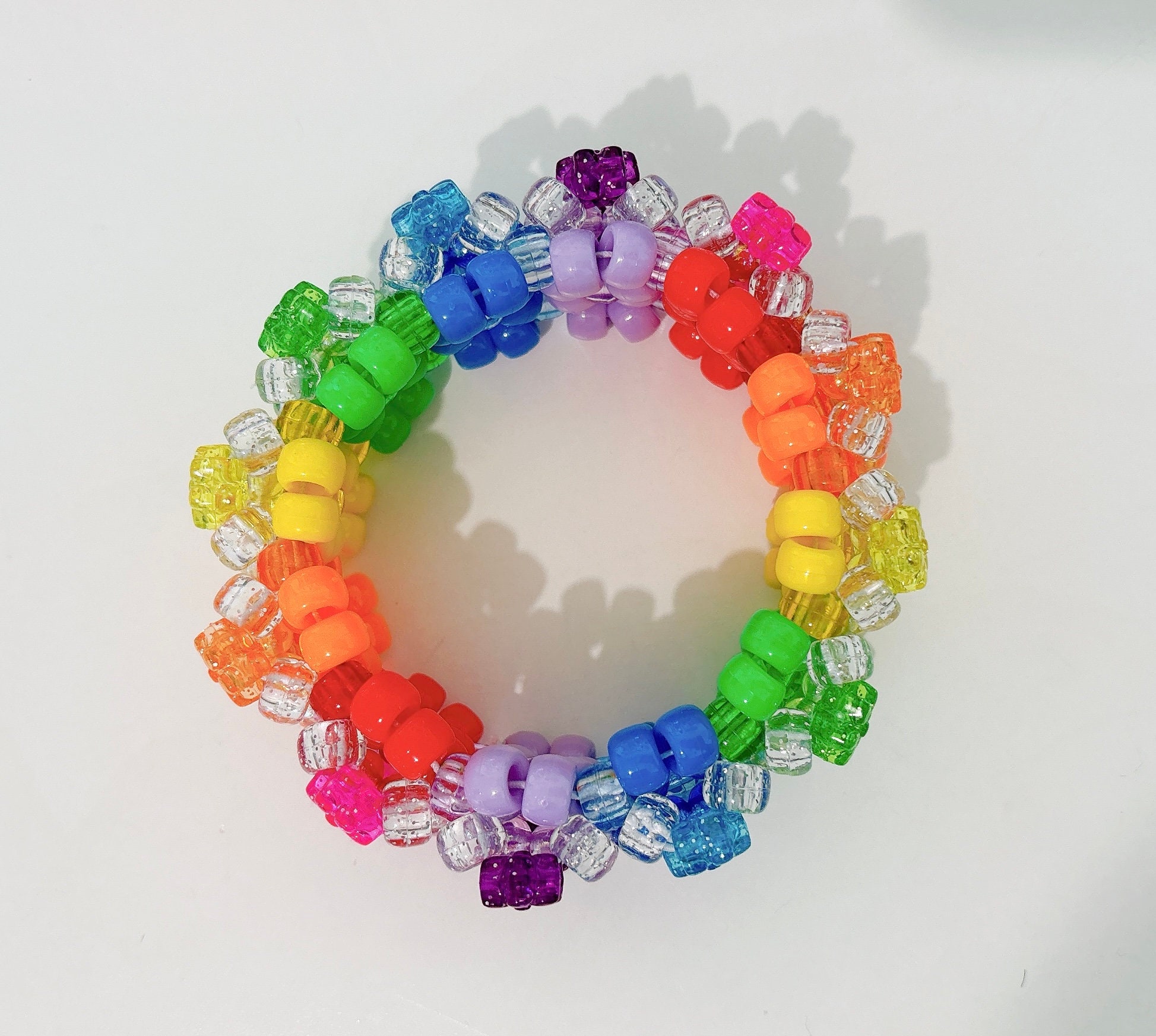 Rainbow Kandi Mini Rotating Cuff - Etsy