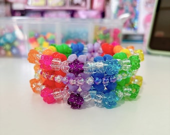 Rainbow kandi mini rotating cuff