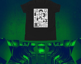 Cadeaux pour adolescents gamers Chemises graphiques Jeux vidéo unisexe pour amateurs de jeux vidéo T-shirts vintage Gaming Tops Cadeaux pour nerds T-shirts adolescents pour amateurs de jeux vidéo