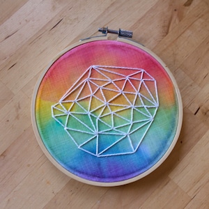 5.5&quot; Hoop Art, Watercolor Embroidery 007
