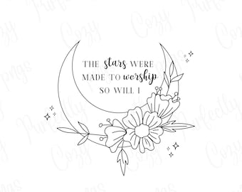If the stars were made to worship, so will I, Christian png, worship png, stars png, png design, png download, sublimation, heat transfers
