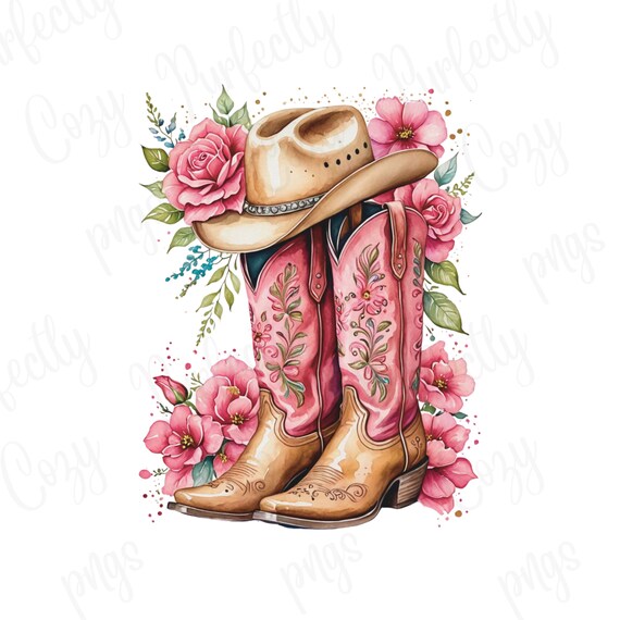 Cowgirl boots png, png boots. PNG designs, instant download png, cowboy boots, cowgirl boots, country boots, boots and flowers, floral boots