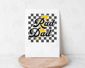 Rad dad png, png design, Father’s Day png, png download, retro dad, dad design, sublimation, heat transfers, clipart, digital art, DTF