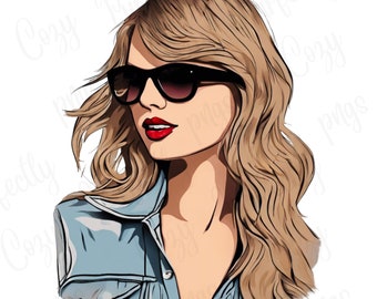 Taylor digital art, Taylor avatar, cartoon Taylor, Taylor png, sublimation, transparent design, heat transfers, DTF, Taylor graphic, clipart
