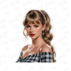 Taylor digitale Kunst, Taylor-Avatar, Taylor-Karikatur, Taylor png, Sublimation, transparentes Design, Wärmetransfers, DTF, Taylor-Grafik, Clipart