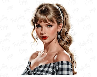 Taylor digital art, Taylor avatar, cartoon Taylor, Taylor png, sublimation, transparent design, heat transfers, DTF, Taylor graphic, clipart