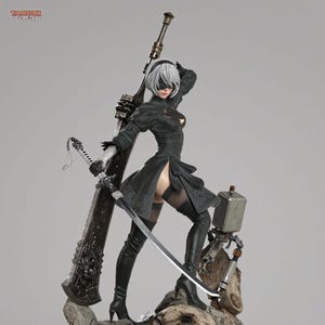 2B NieR Automata - 3D printed resin figure kit for assembly and painting - Fan Art
