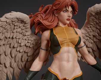 Hawkgirl - 3D printed resin figure kit for assembly and painting - Fan Art