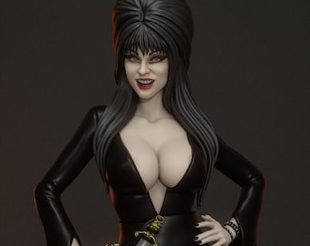 Elvira - Mistress of the Dark - 3D printed resin figure kit for assembly and painting - Fan Art