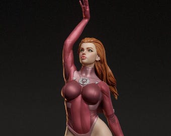 Invincible - Atom Eve - Impresión 3D en resina para montar y pintar - Fan Art